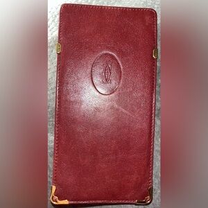 Cartier Burgundy Leather Glasses Case